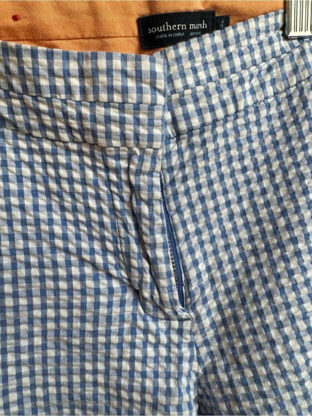 Southern Marsh Blue Gingham preppy  Shorts
